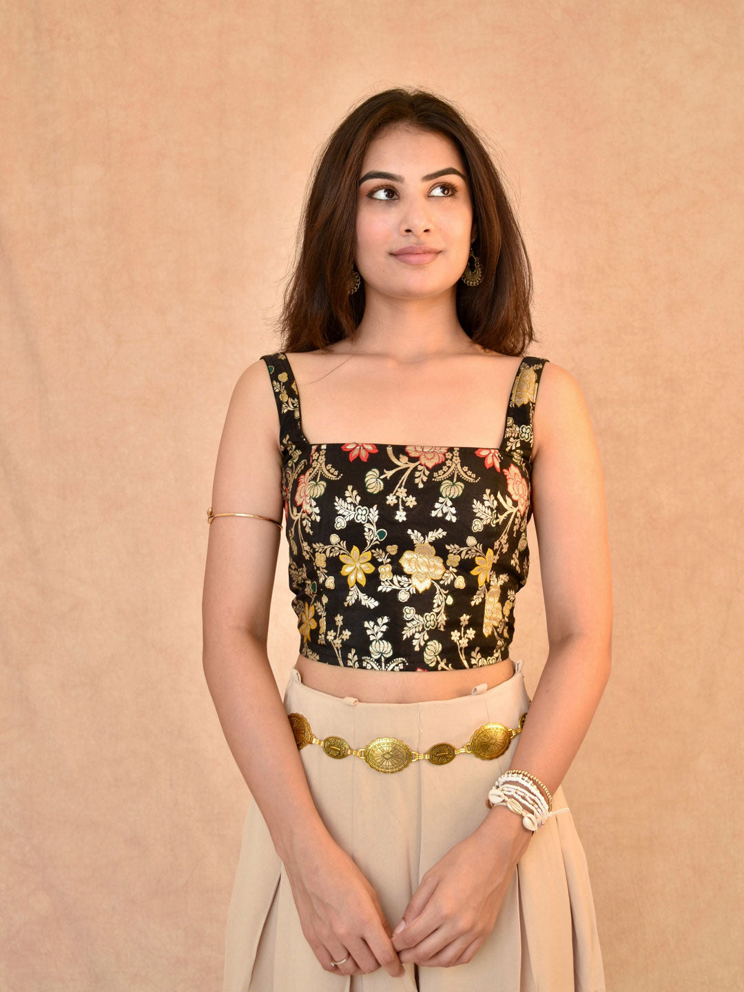 Midnight Mystique Banarasi Corset